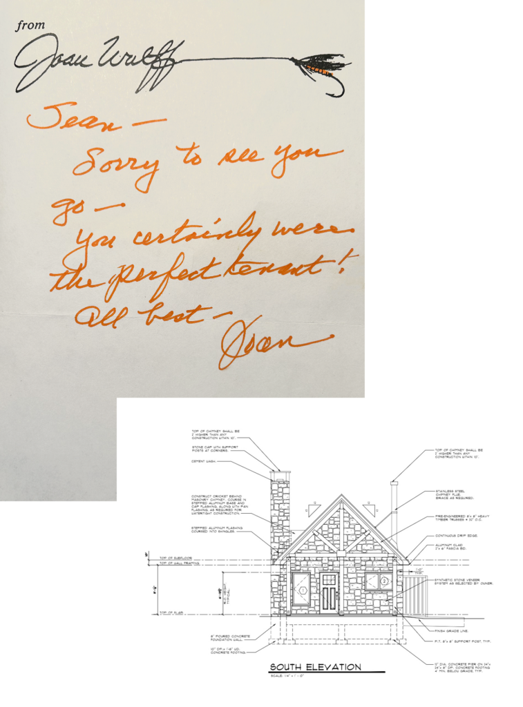 Note and architectural plan